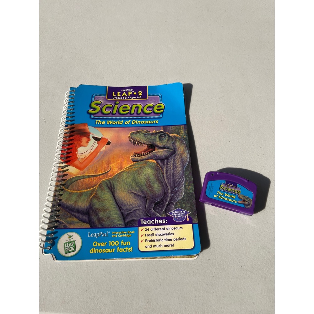 LeapFrog LeapPad Leap 2 Science The World of Dinosaurs Book and Cartridge Set